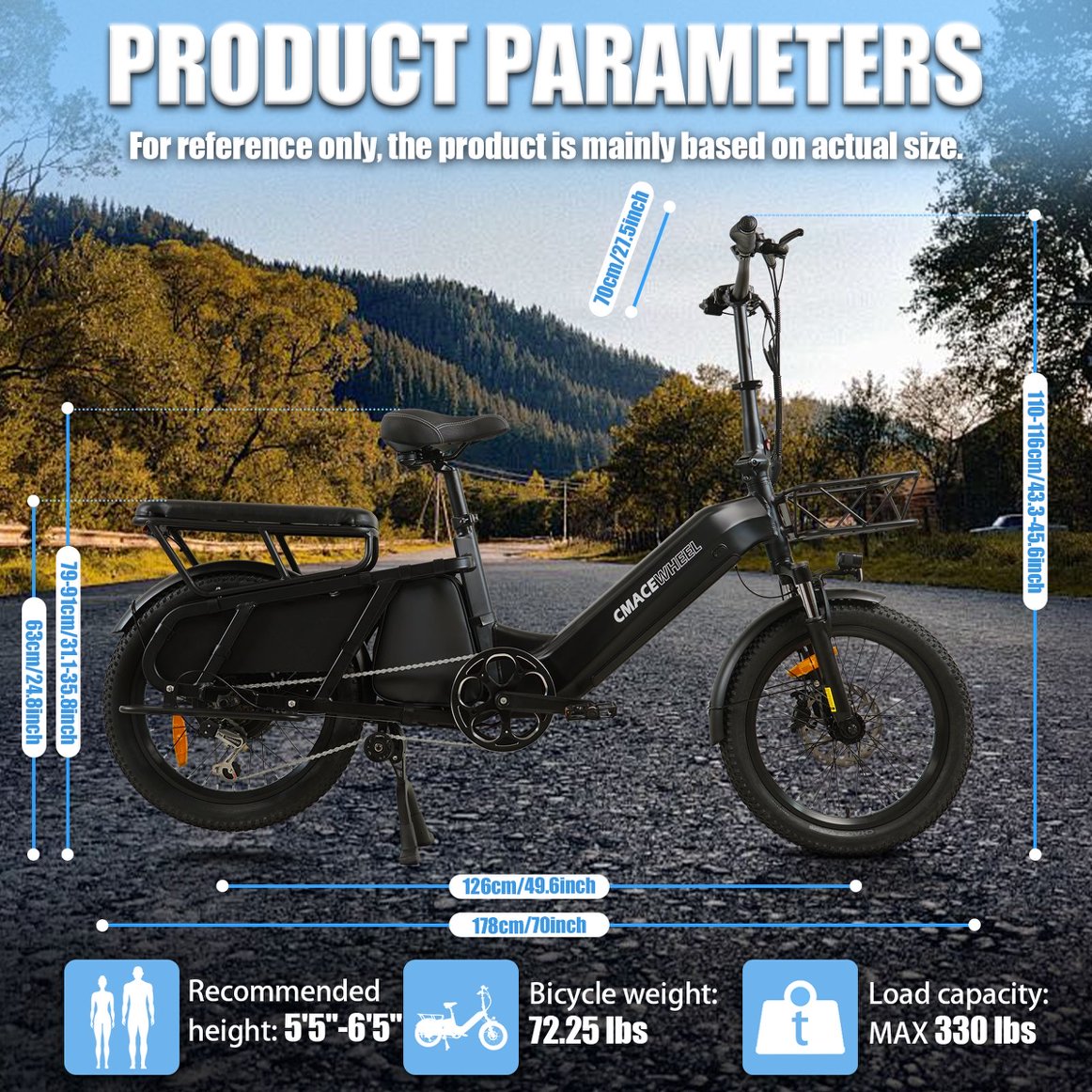 CMACEWHEEL HQ20 | Electric Bike Commuter E Bicycle