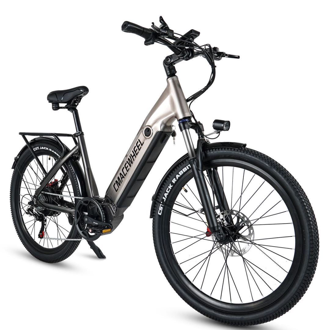 CMACEWHEEL L26 Moped Commuter E bicycle | 26Inch Powerful Step Through Electric Bike