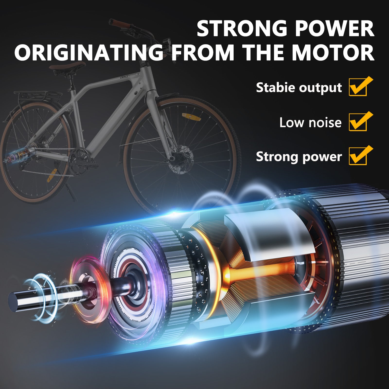 CMACEWHEEL F700-2 | Electric Bike Commuter E Bicycle