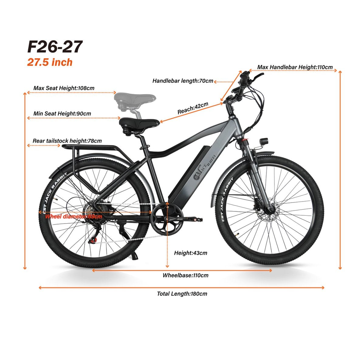 CMACEWHEEL F26 18AH 27/29 Inch | Electric Mountain Bike