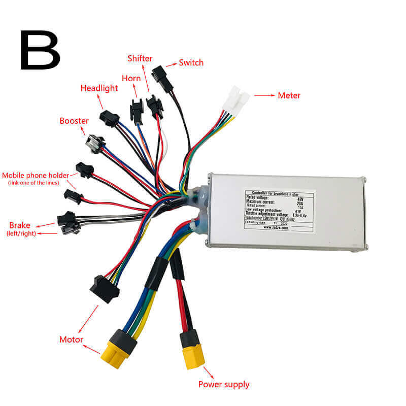48V 36V Controller für Elektrofahrrad cmacewheel 20A 18A E-Bike Dual Motors Controller