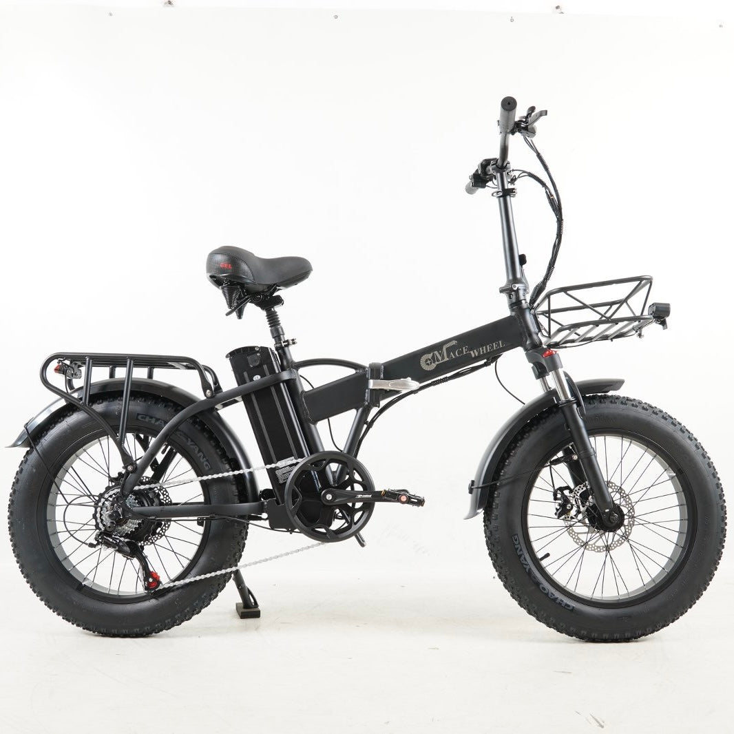 CMACEWHEEL GW20 750W 48V Electric Bike 20 Inch 4.0 Fat Tire Electric Bicycles 18Ah Lithium Battery Power Electric Bike Folding Mountain Bike