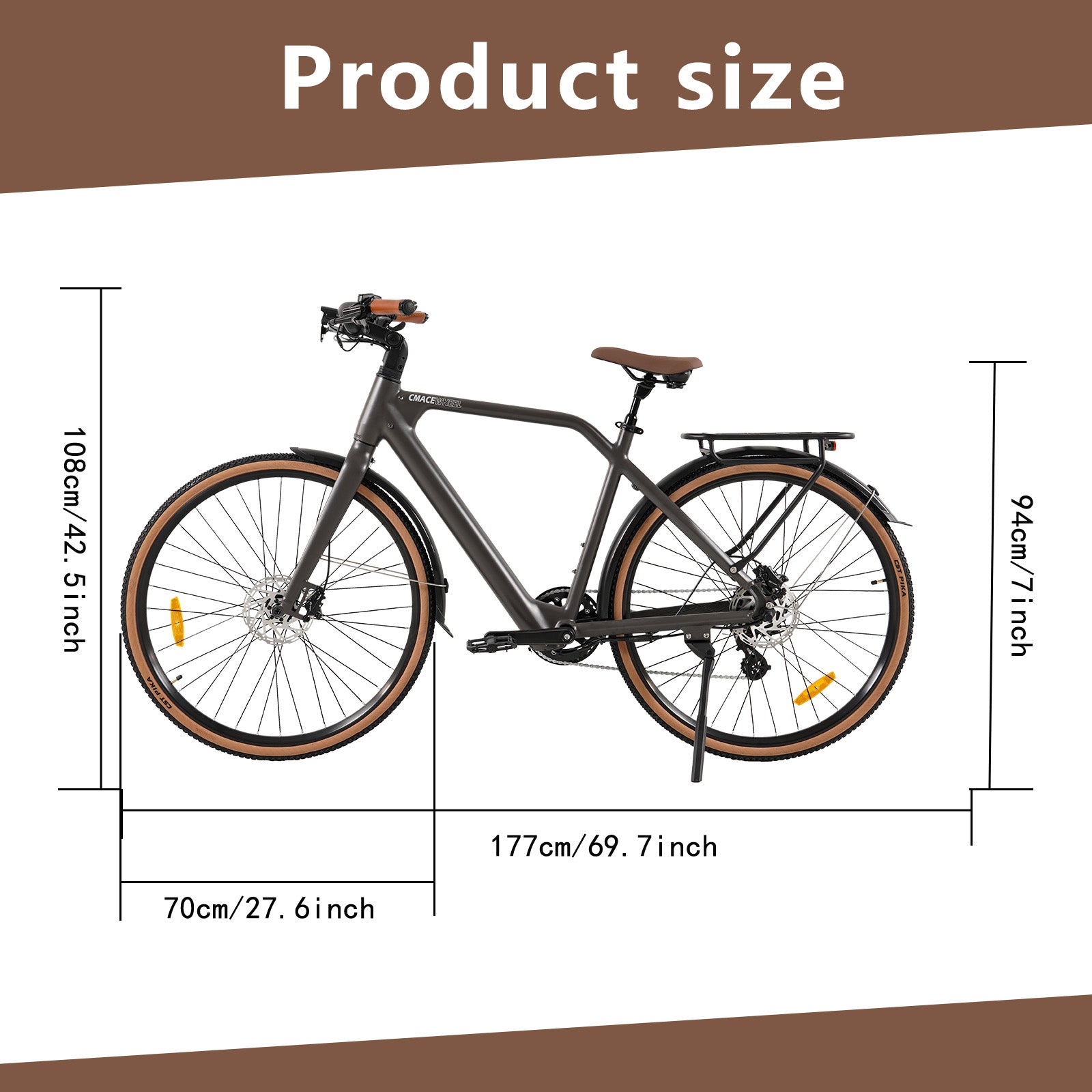 CMACEWHEEL F700-1 | Electric Bike Commuter E Bicycle
