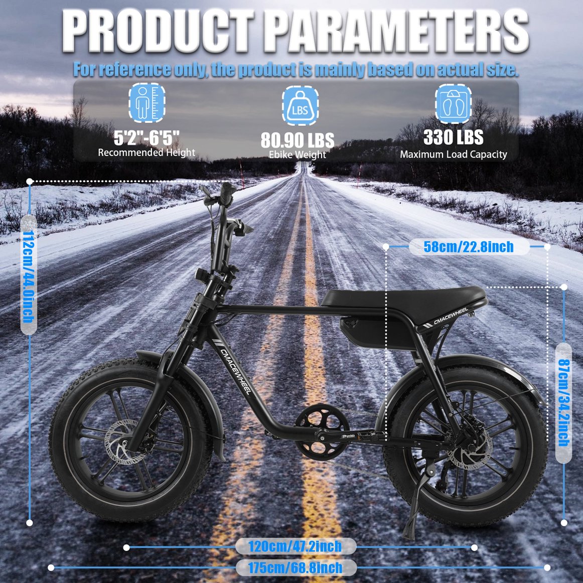 CMACEWHEEL K20 17Ah | Elektrofahrrad Adventure E Fahrrad 