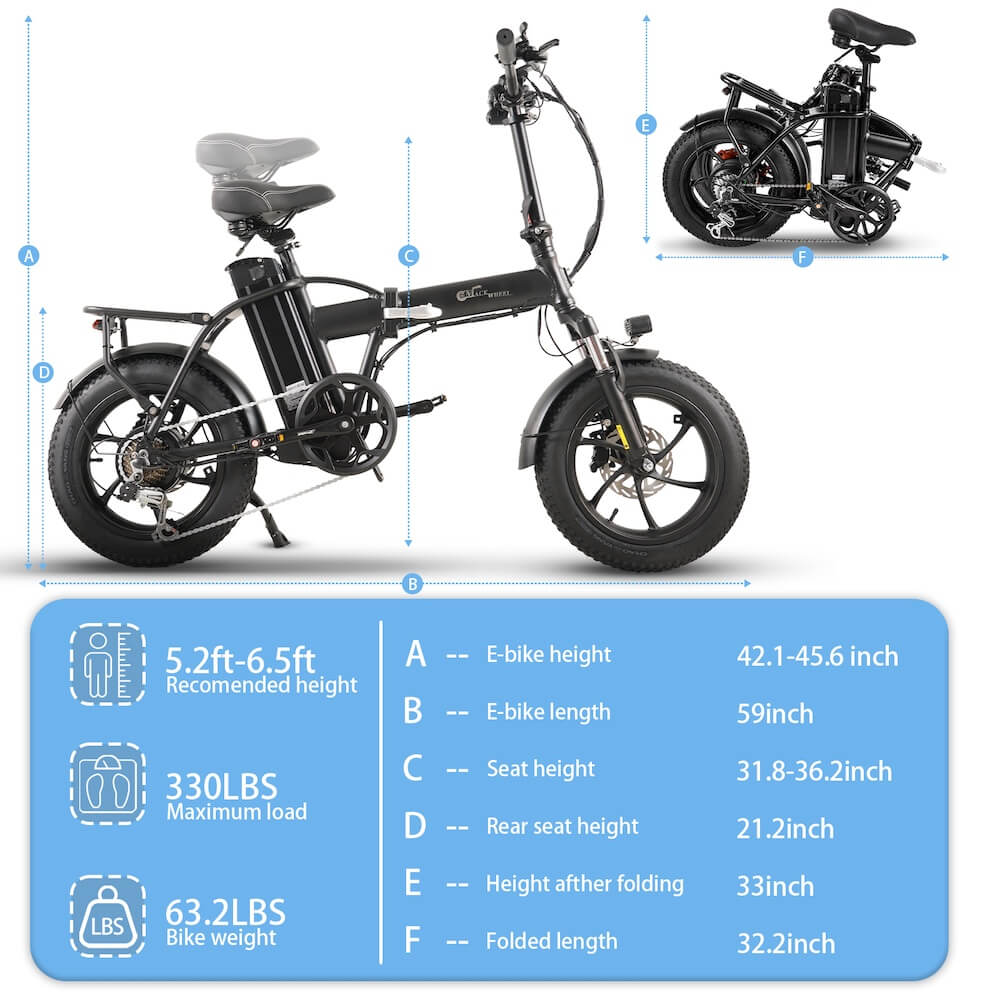 CMACEWHEEL AC16 48V 18Ah City Folding Electric Bike