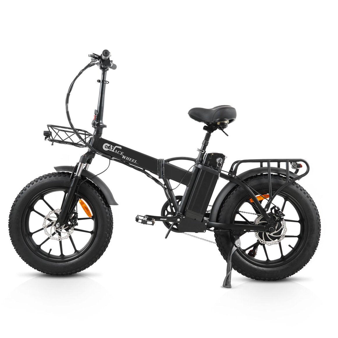 CMACEWHEEL GW20 750W 48V Electric Bike 20 Inch 4.0 Fat Tire Electric Bicycles 18Ah Lithium Battery Power Electric Bike Folding Mountain Bike