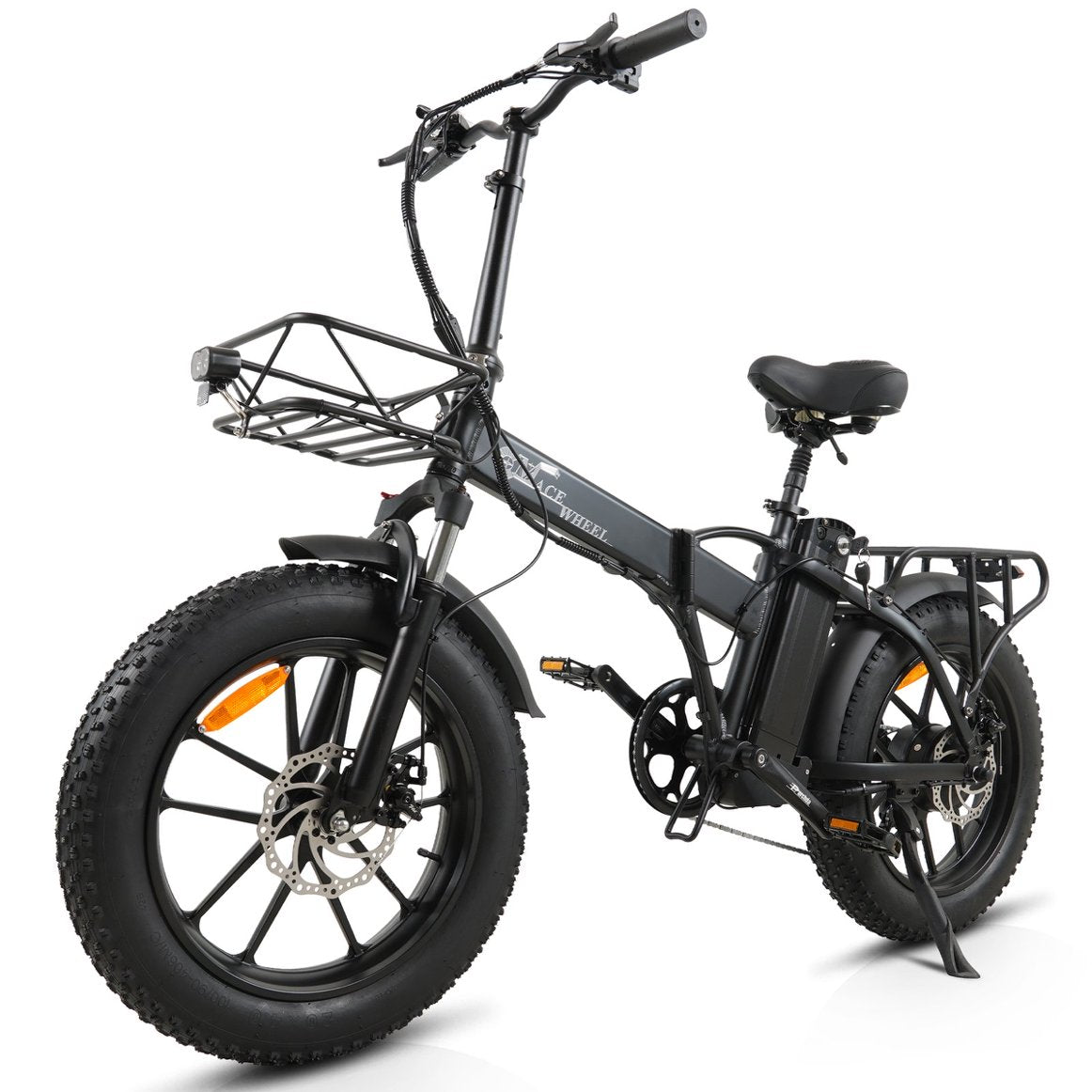 CMACEWHEEL GW20 750W 48V Electric Bike 20 Inch 4.0 Fat Tire Electric Bicycles 18Ah Lithium Battery Power Electric Bike Folding Mountain Bike