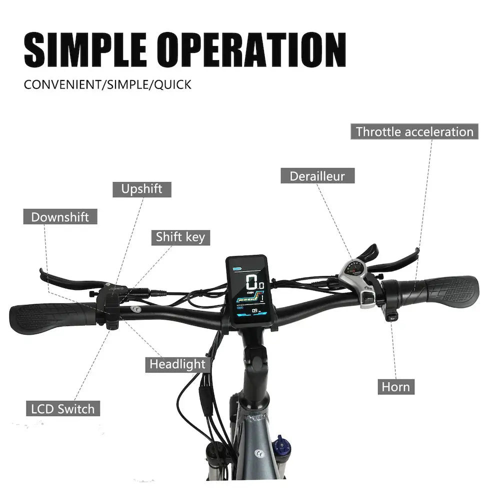 CMACEWHEEL L26 Cyclomoteur Commuter E velo Velo electrique puissant